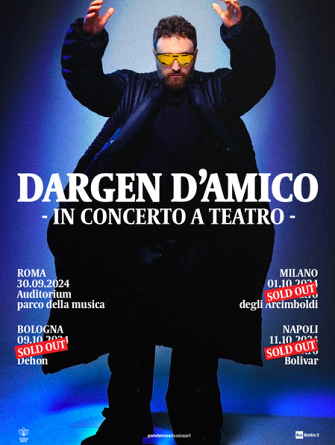 DARGEN D’AMICO: il tour nei teatri