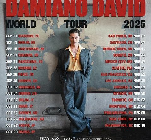 DAMIANO DAVID: il tour mondiale