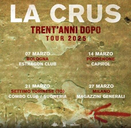 LA CRUS: festeggiano 30anni dall’esordio album con 4 concerti