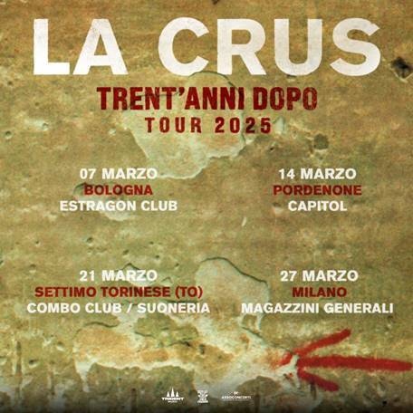 LA CRUS: festeggiano 30anni dall’esordio album con 4 concerti