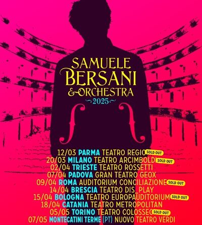 SAMUELE BERSANI disco live e ripartenza tour teatri