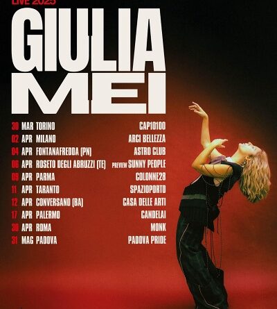 giulia mei live 2025 calendario concerti