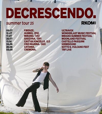 RKOMI decrescendo Summer tour 2025 poster